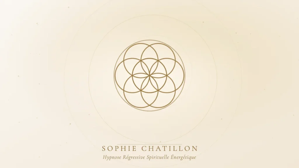 guides spirituels hypnose illustration sophie chatillon Fleur de vie dorée, illustration de l’article « Les guides spirituels en hypnose : que rencontre-t-on vraiment ? » – Sophie Chatillon
