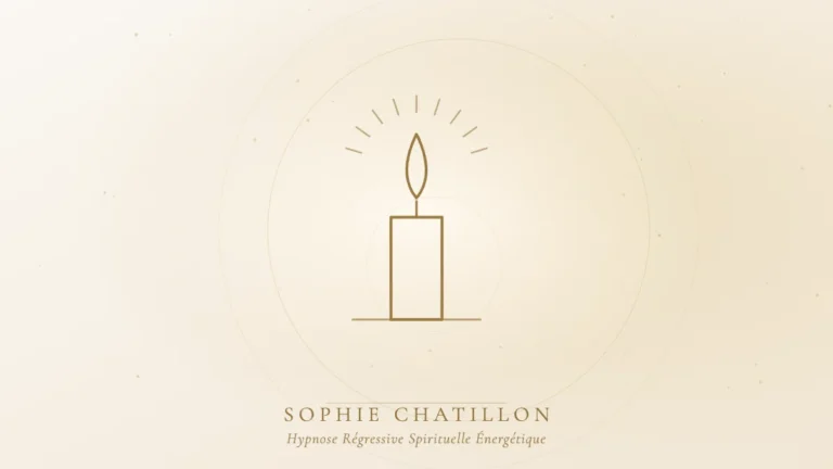 hypnose deuil mulhouse illustration sophie chatillon Bougie dorée allumée, illustration de l’article « Hypnose et deuil : traverser la perte avec douceur » – Sophie Chatillon