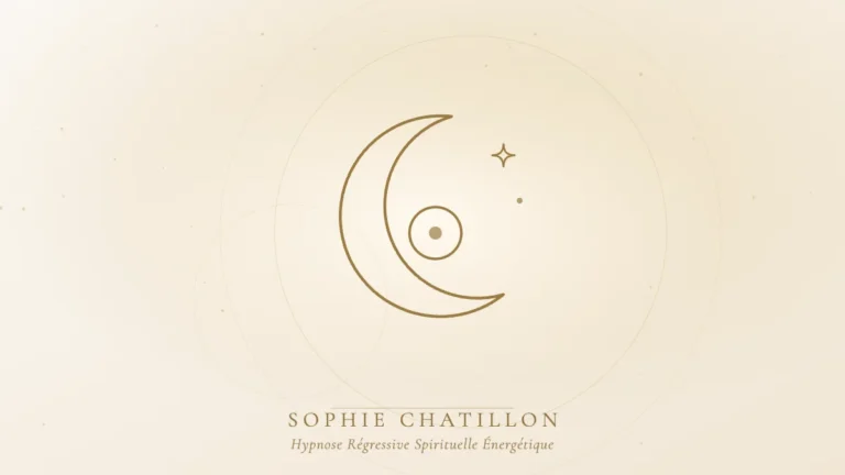 hypnose enfants adolescents illustration sophie chatillon Croissant de lune doré protégeant une petite lumière, illustration de l’article « Hypnose pour enfants et adolescents : ce qu'il faut savoir » – Sophie Chatillon