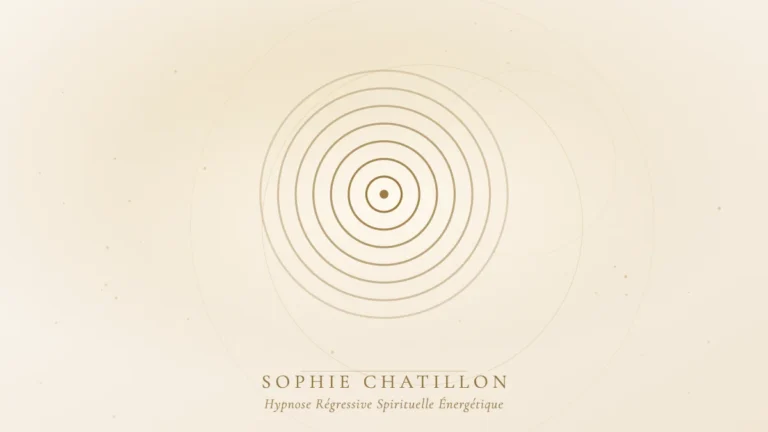 hypnose regressive mulhouse illustration sophie chatillon Ondes dorées concentriques, illustration de l’article « L'hypnose régressive spirituelle » – Sophie Chatillon