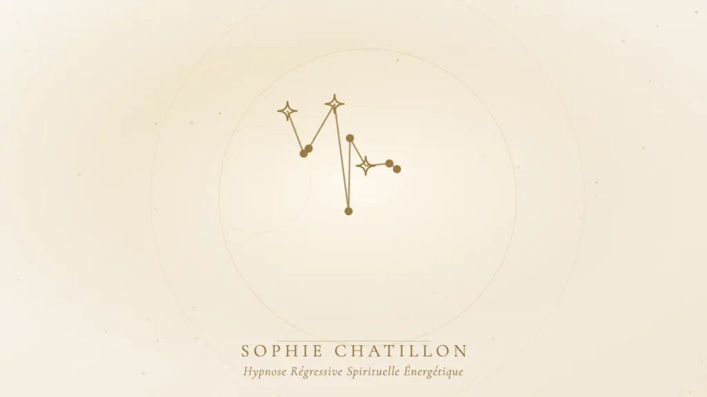 Constellation dorée, illustration de l’article « 5 idées reçues sur l'hypnose » – Sophie Chatillon