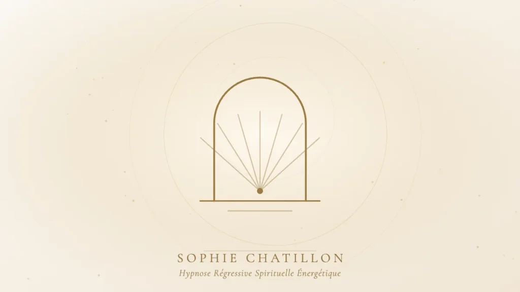 seance hypnose visio efficace illustration sophie chatillon Arche dorée ouverte sur la lumière, illustration de l’article « Séance d'hypnose en visio : aussi efficace qu'en cabinet ? » – Sophie Chatillon